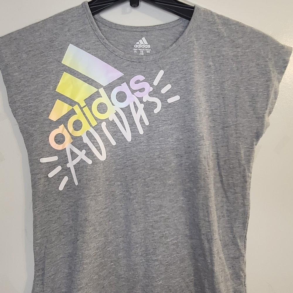 Adidas Gray Graphic Tee